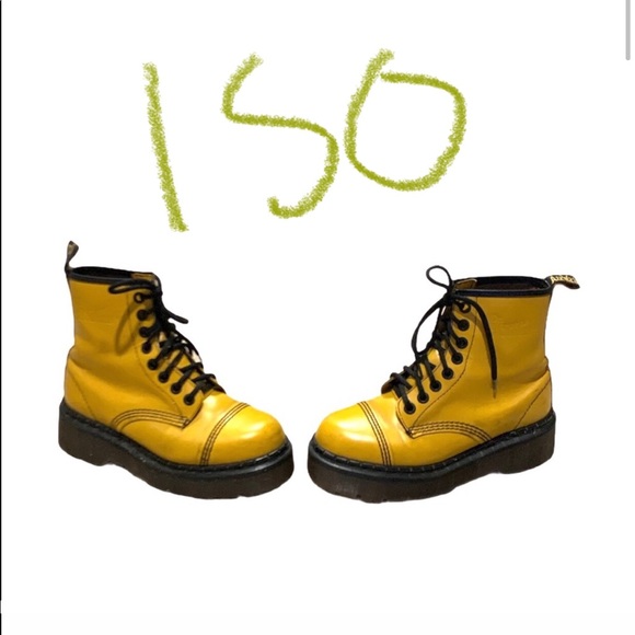 yellow platform doc martens
